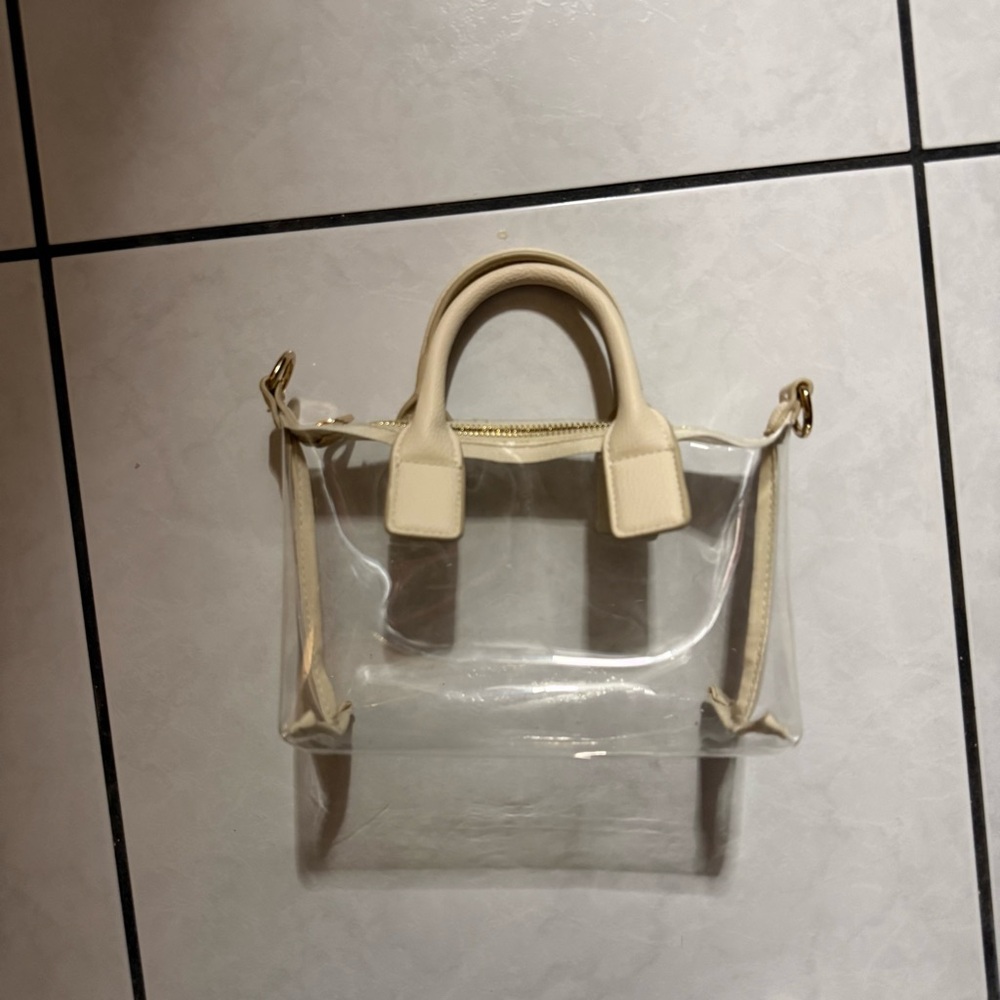 Transparent Cream Handbag